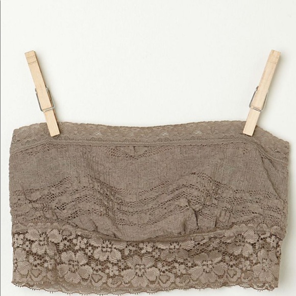 Free People strapless bandeau with lace trim - Picture 3 of 9